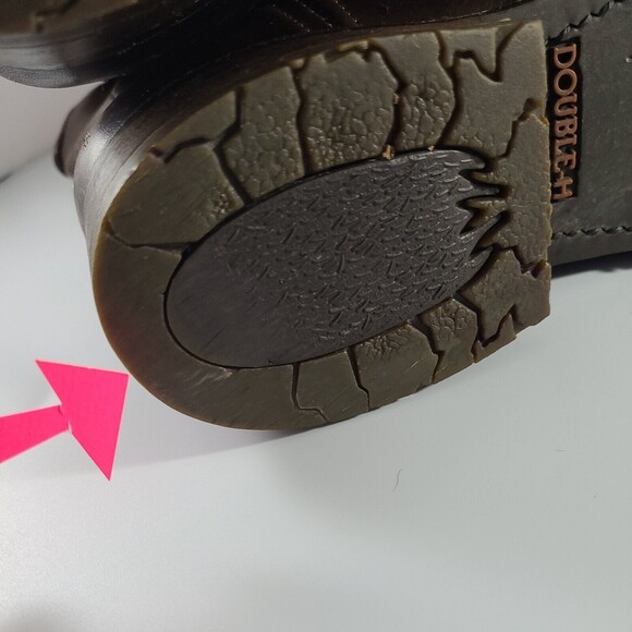 Double H Round Toe Harness Leather Boot DH2510 Sz 9.5 D Chocolate Brown - Picture 7 of 9